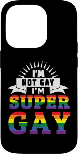 Vista 17 de iPhone 16 Im Not Gay Im Super Gay LGBTQ Pride Equality Rainbow Flag Case