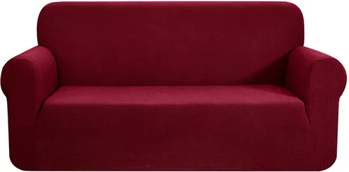 Vista 35 de CHUN YI - Funda elástica de 1 pieza para sillón grande, funda protectora suave de Jacquard con elastano, detalle de cuadros y parte inferior