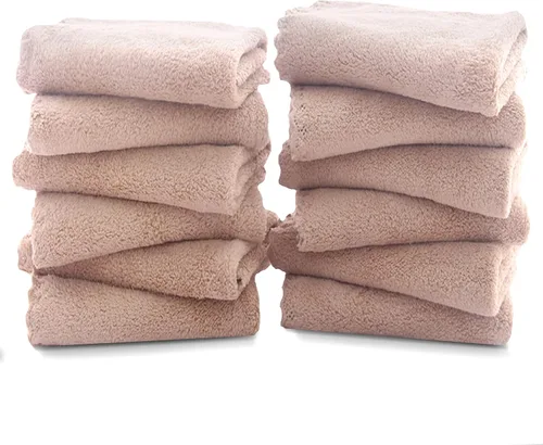 Vista 34 de TENSTARS Toallas de baño de seda con dobladillo para liquidación de baño - 27 x 55 pulgadas - Ligeras, delgadas, de secado rápido - Toalla