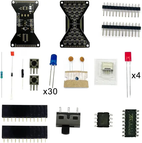 Vista 6 de Treedix Kit de práctica de soldadura reloj de arena electrónico Led DIY Kits de práctica Junta de práctica Blue Ray Ensamblar Soldadura Práctica