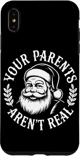 Vista 11 de Your Parents Aren’t Real Santa Humor Holiday Festive Cartoon Case for iPhone 16