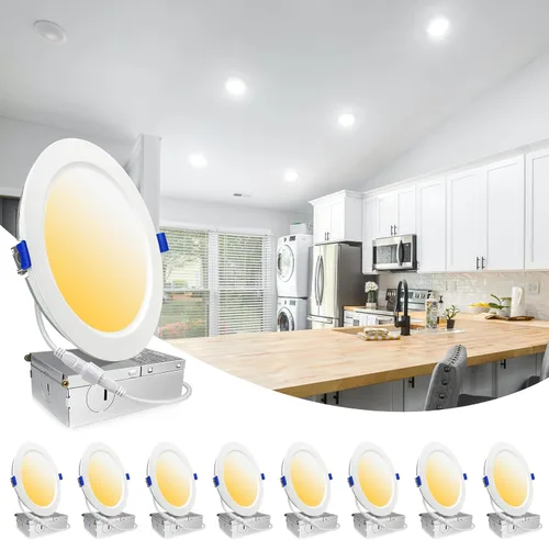 Vista 12 de LTBLIGHT Paquete de 4 luces LED empotrables de 6 pulgadas, 16 W MAX.2000LM Eqv.200W, 2700K/3000K/3500K/4000K/5000K seleccionables, luces empotrables