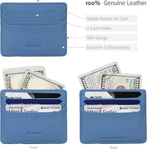 Vista 3 de Grande -3633 Estuches para tarjetas, Azul (Iced Blue), Minimalista