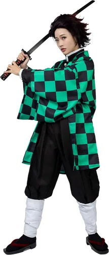 Vista 4 de Cosfun Disfraz de anime para cosplay con capa para Halloween mp005092