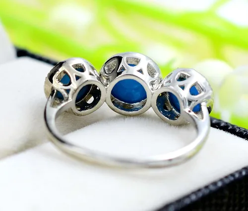 Vista 7 de Anillo unisex de plata de ley 925 con piedra de nacimiento de diciembre de 0315in con diseño de cabina