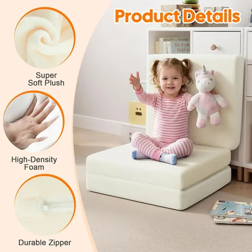 Vista 4 de MeMoreCool Colchón plegable de suelo para niños, tapete para siesta de suelo para dormir, guardería, cama plegable para niños pequeños, colchón