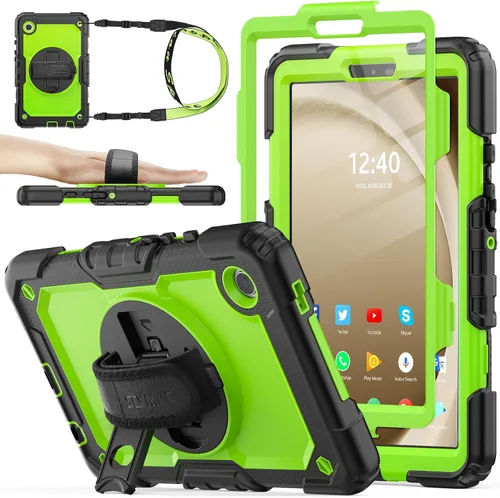 Vista 32 de SEYMAC stock Funda para Samsung Galaxy Tab A8 de 10.5 pulgadas, funda de protección contra caídas de cuerpo completo con protector de pantalla