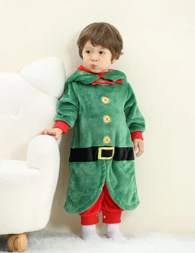 Vista 4 de COSLAND Disfraz unisex de franela para bebés y niños pequeños