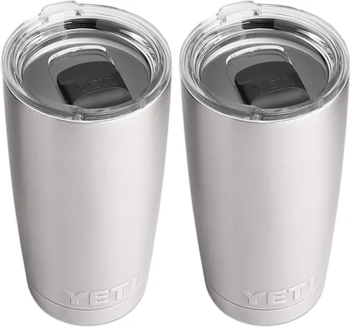 Vista 19 de YETI Rambler - Vaso de acero inoxidable con aislamiento al vacío de 20 onzas con tapa MagSlider Todo acero inoxidable