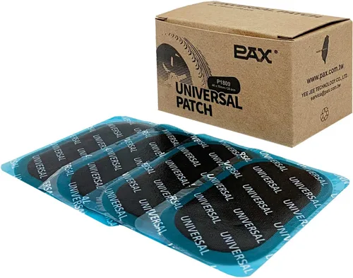 Vista 10 de PAX 50 parches cuadrados universales de reparación de tubos y neumáticos de 1.772 x 1.772 in, para neumáticos radiales y sesgados en motocicleta