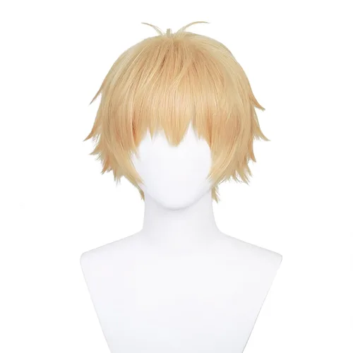 Vista 10 de Aicos Power Cosplay peluca larga naranja recta Cosplay pelucas con Poder naranja