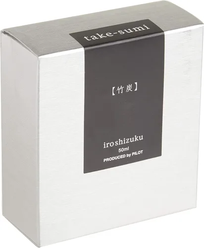 Vista 2 de PILOT Iroshizuku - Tinta embotellada para pluma estilográfica, Take-Sumi, carbón de bambú (negro), botella de 1.7 fl oz (50ml) (69224)