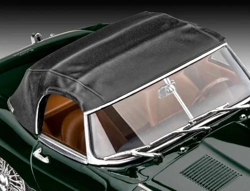 Vista 4 de ドイツレベル(Revell) Nivel alemán 07687 1/24 Jaguar E-Type Roadster Modelo de plástico