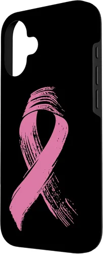 Vista 2 de iPhone 16 Cinta Rosa Cáncer de Mama - Estuche de Concientización sobre el Cáncer de Mama