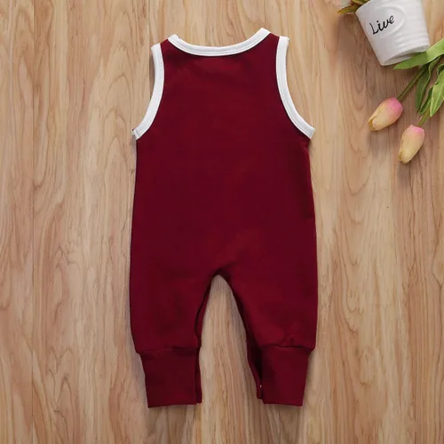 Vista 10 de Mameluco básico de una pieza de color sólido para bebés y niñas