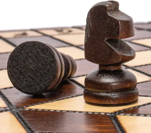 Vista 7 de Ajedréz de madera para tres jugadores, 11 pulgadas