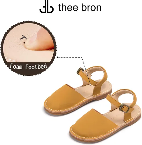 Vista 233 de THEE BRON Sandalias cómodas para niñas, zapatos para niños, sandalias rellenas
