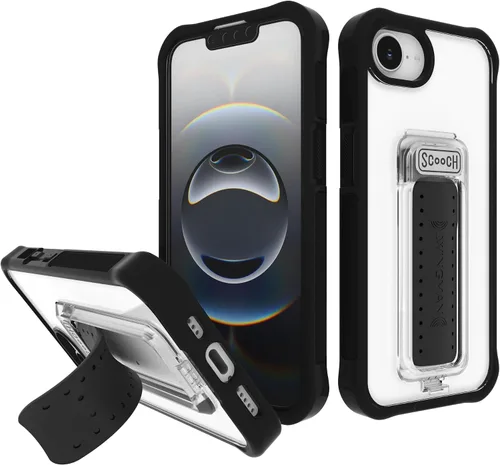 Vista 201 de Scooch Wingman - Funda con soporte de patas para iPhone 11 [Protección contra caídas de 10 pies] [Soporte de dos vías] Cubierta protectora, funciona