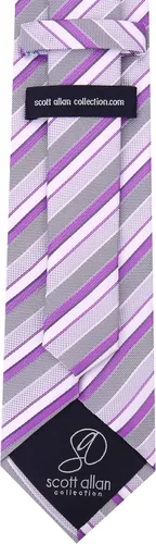 Vista 92 de Scott Allan - Corbatas de rayas para hombre - Corbata tejida para hombre