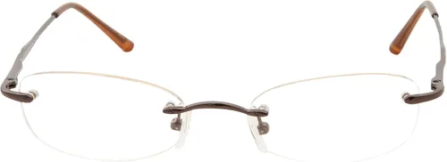 Vista 2 de Rectangular Rimless Frame Clear Lens Gafas EyeGlasses Moda sin receta