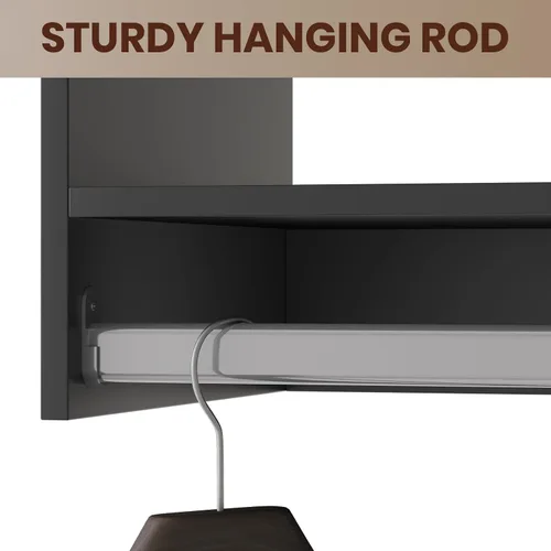 Vista 7 de ROOMTEC Armario colgante mediano de 19.5 pulgadas, sistema modular de armario con barra para colgar, organizador de armario para dormitorio