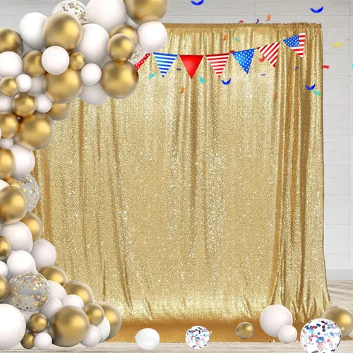 Vista 25 de PartyDelight Cortinas de Fondo de Lentejuelas 2 Paneles Negro 5 Pies x 10 Pies Telón de Fondo para Fotografía Cortina de Boda Eventos Especiales
