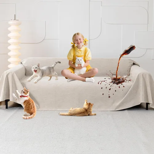 Vista 18 de Protector de muebles contra arañazos para gatos, antideslizante, impermeable, para mantener alejados a los gatos, protectores de sofá aptos