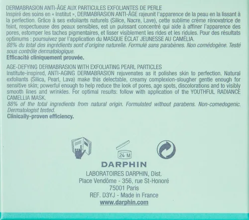 Vista 3 de Darphin Dermoabrasión que desafía la edad con partículas exfoliantes de perlas para todo tipo de piel, 1.6 onzas