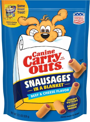 Vista 12 de Canine Carry Outs Golosinas para perros, sabor a tocino, 22.5 onzas (paquete de 4), hechas con tocino real