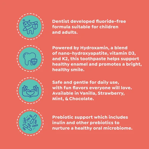 Vista 3 de SuperMouth Paquete de cuidado bucal para niños: organizador de camión de helado con dispensador de pasta de dientes, música y luces + pasta