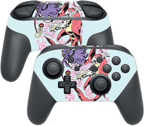 Vista 25 de MightySkins Skin compatible con Nintendo Switch Pro Controller - Alien Battle Funda protectora de vinilo duradera y única Fácil de aplicar