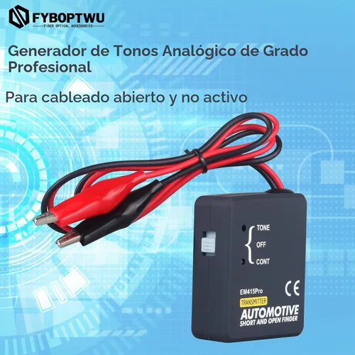 Vista 5 de Rastreador de cables de circuito de cables Probador de circuitos abiertos y cortos eléctricos automotrices con generador de tonos, rastreador