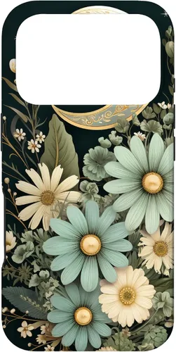 Vista 30 de Sage Green Wildflower Floral Moon Flower Botanical Case for iPhone 17