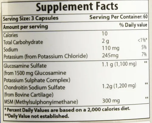 Vista 8 de Best Naturals Glucosamina condroitina y MSM (no OGM) - Promueve la salud de las articulaciones - 180