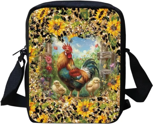 Vista 38 de HUGS IDEA Animales Cara Pequeña Crossbody Bolsos Bolso De Hombro Bandera estadounidense