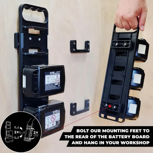 Vista 4 de StealthMounts Soporte de batería compatible con baterías Makita LXT de 18 V con mango Fabricado en el Reino Unido