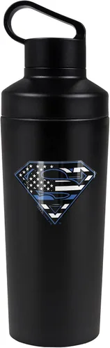 Vista 8 de Superman OFFICIAL - Botella de agua aislada de 18 onzas con logotipo de Rainbow Shield, resistente a fugas, de acero inoxidable aislado al vacío