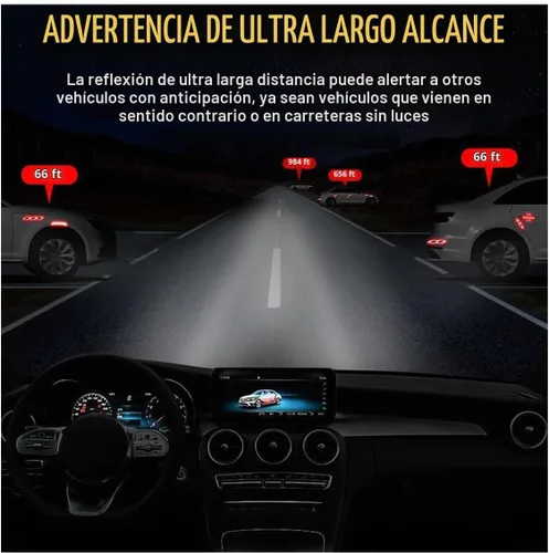 Vista 5 de GLSOWEE - Juego de 12 adhesivos reflectantes, protectores de manija de puerta de automóvil y adhesivos de advertencia para el espejo retrovisor