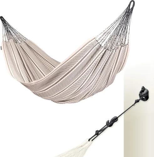 Vista 28 de LA SIESTA Flora Zebra - Hamaca clásica doble de algodón orgánico Cebra