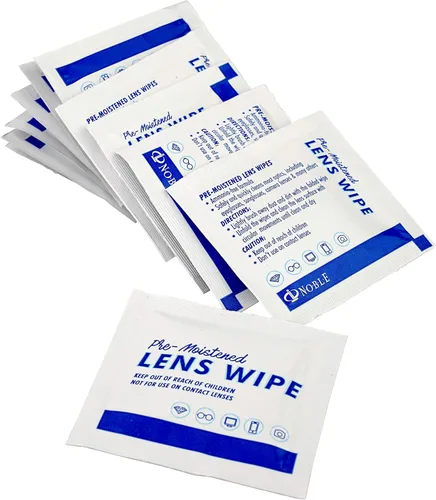 Vista 3 de Noble toallitas prehumedecidas para lentes envueltas individualmente, toallitas de limpieza de lentes y pantallas, ideales para lentes, teléfonos