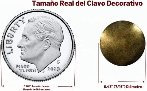 Vista 6 de decotacks DX0511AB clavos de vestiduras, 7/16 de pulgada, color bronce antiguo, 100