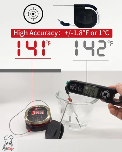 Vista 6 de Sondas de temperatura Pro Grill para Weber iGrill, centro de parrilla inteligente Connect y parrilla, sondas de termómetro ambiental lavables