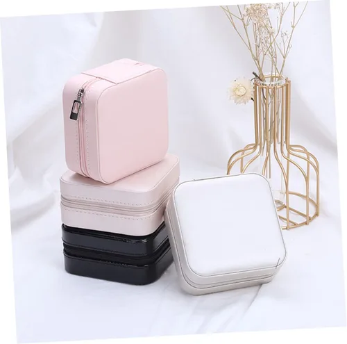 Vista 9 de VOSAREA Box Jewelry Storage Travel Cases Joyero Para Travel Jewlwery Holder Makeup Storage Organizer Pu Leather Jewelry Holder Jewelry Travel