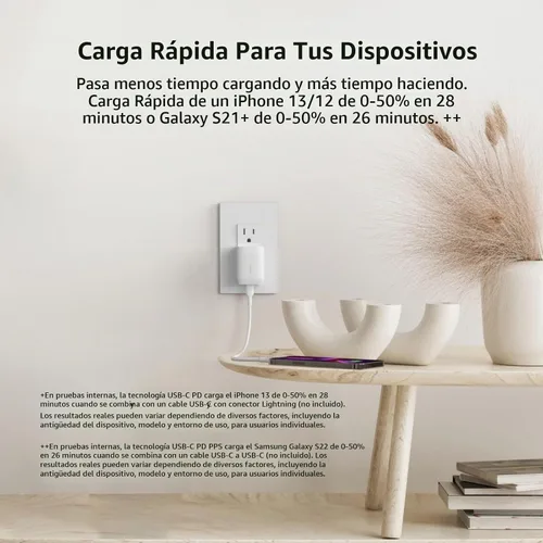 Vista 2 de Belkin Bloque de cargador USB C de 20 W, USB-C PD, PPS carga súper rápida - Samsung Galaxy S25, Apple iPhone 17, Air, Pro, Pro Max, iPad, AirPods