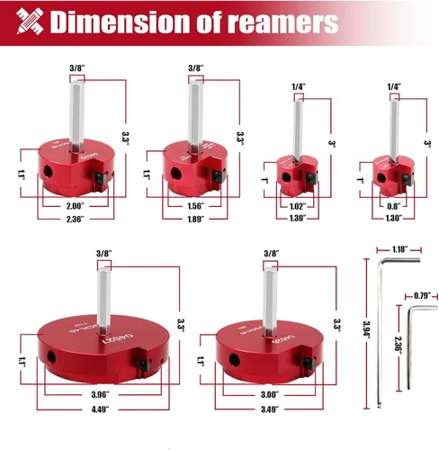 Vista 8 de Escariador de tubería de PVC, kit ahorrador de accesorios de tubería de PVC de plástico de 6 piezas que se adapta a taladros estándar de 1/2