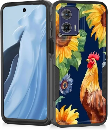 Vista 191 de Funda para Moto G Play 4G 2024, resistente de doble capa híbrida de policarbonato duro, goma suave, a prueba de golpes, funda protectora resistente