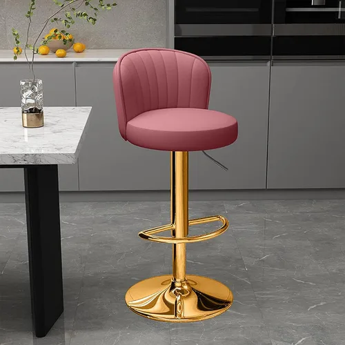 Vista 2 de N/A - Silla de mostrador de desayuno, taburete de bar giratorio ajustable 24.8-32.7 in, taburete de cocina para el hogar, comedor, para islas
