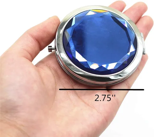 Vista 3 de TANG SONG 12 piezas doble compacto maquillaje cosmético redondo bolsillo monedero aumento joya espejo