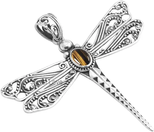 Vista 28 de Collar de plata de ley 925 para mujer, collar con colgante de piedras preciosas auténticas, collar con colgante hipoalergénico para regalo