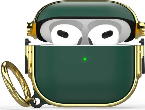 Vista 44 de Maxjoy Funda para AirPods 3 con cerradura, funda protectora rígida de 3ª generación para AirPod de 3ª generación para mujeres y hombres con llavero